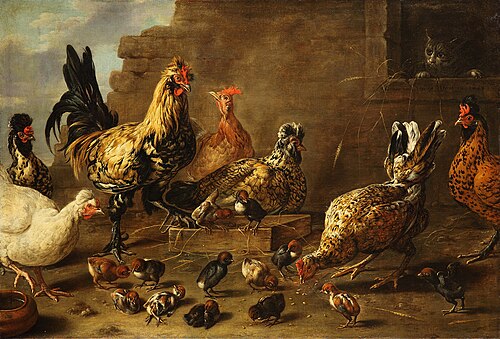 The chicken yard, 1643, Adriaen van Utrecht