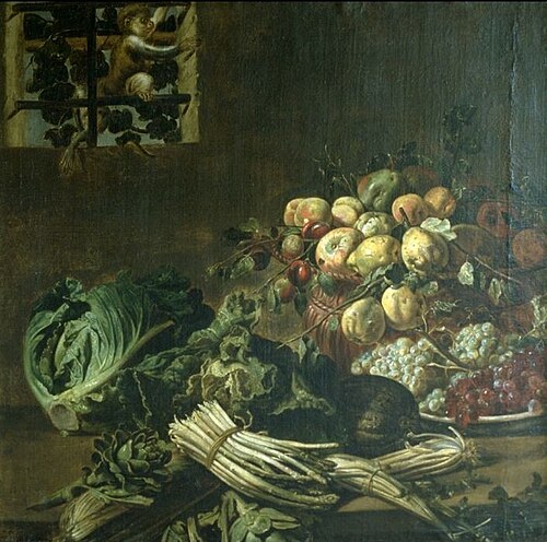 Still Life with Fruit and Vegetables, 1636, Adriaen van Utrecht