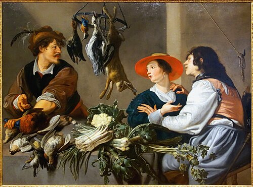 Marchands de gibiers et de légumes, , Adriaen van Utrecht