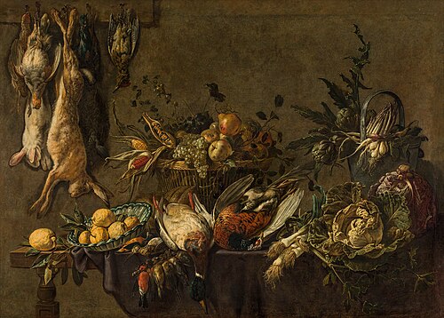 Kitchen still life, 1646, Adriaen van Utrecht