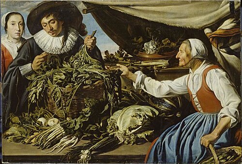 The vegetable seller, 1650, Adriaen van Utrecht
