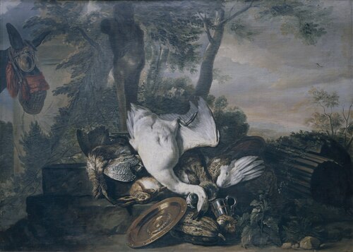 Still Life with Dead Swan, , Adriaen van Utrecht