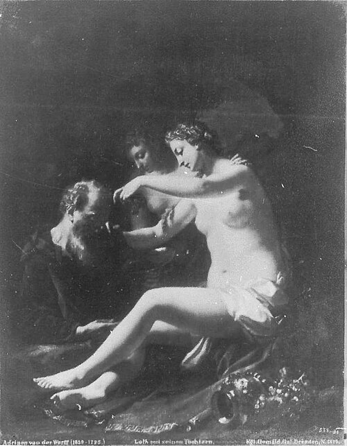 Lot made drunk by his daughters (Genesis 19:33-34), 1694, Adriaen van der Werff