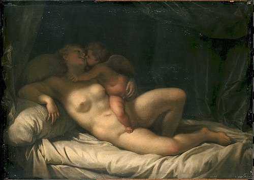 Vénus embrassée par Cupidon, 1700, Adriaen van der Werff
