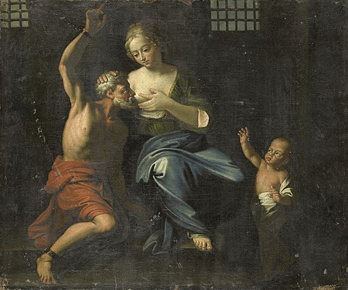 Cimon and Pero (Roman Charity), 1700, Adriaen van der Werff