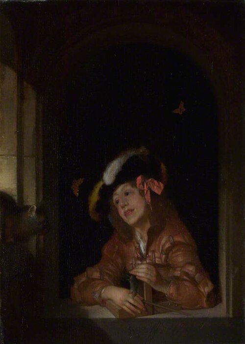 A Boy with a Mousetrap, 1678, Adriaen van der Werff