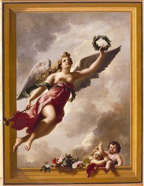 Plafondstuk voorstellende "De Faam", 1692, Adriaen van der Werff