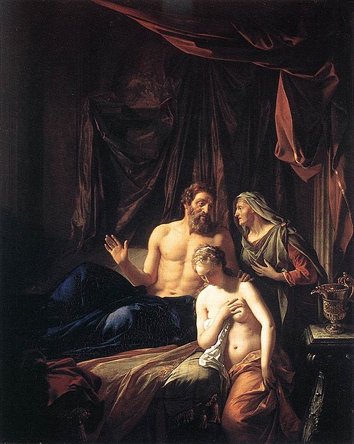 Sarah presenting Hagar to Abraham, 1699, Adriaen van der Werff