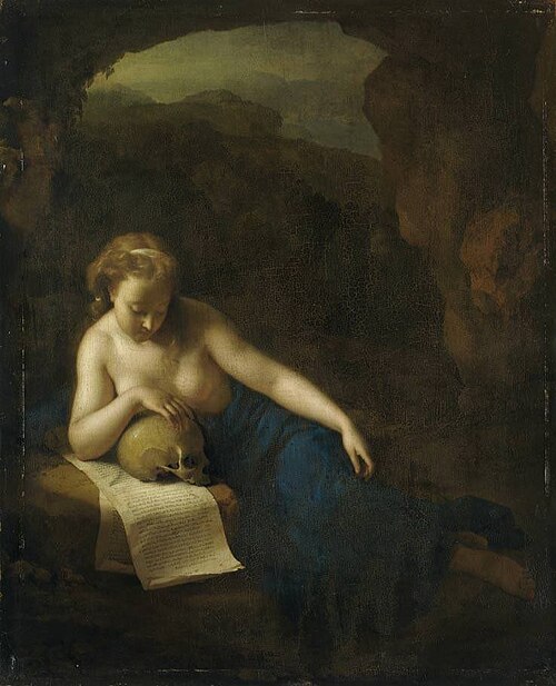 The penitent Mary Magdalene contemplating in the wilderniss, 1705, Adriaen van der Werff