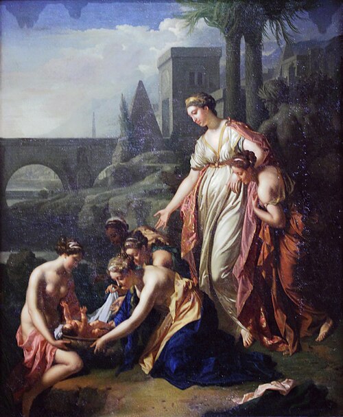 Pharaoh's Daughter, rescuing the infant Moses from the waters, 1722, Adriaen van der Werff