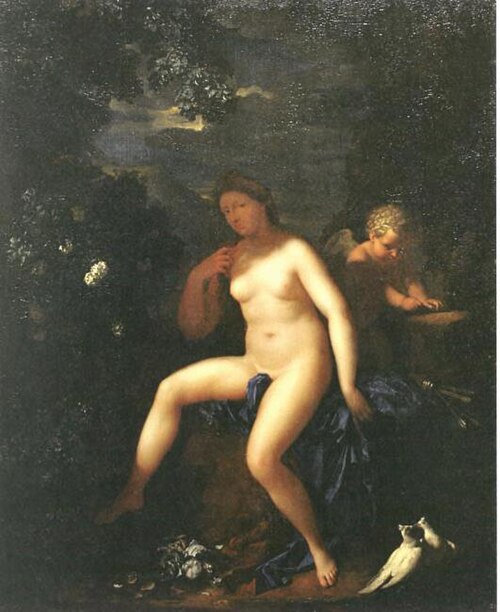 Venus and Amor, 1684, Adriaen van der Werff