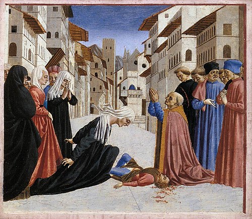 A Miracle of St Zenobius, 1445, Domenico Veneziano