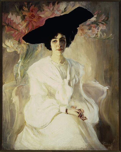 Wife’s portrait, 1907, Kazimierz Stabrowski
