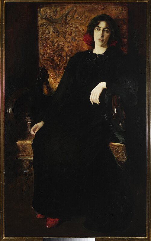 Portrait de la femme de l'artiste (Julia Stabrowska née Janiszewska)., 1900, Kazimierz Stabrowski