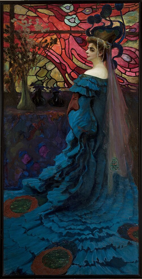 Paon - Portrait de Zofia Borucińska née Jakimowicz., 1908, Kazimierz Stabrowski