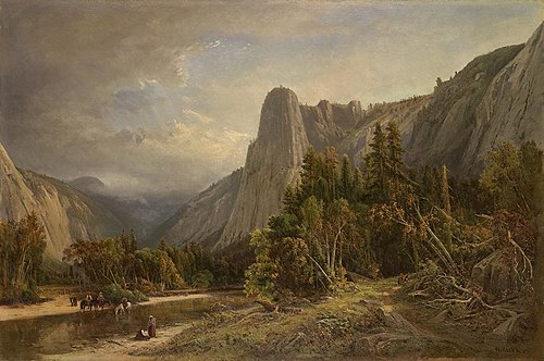 Sentinel Rock, Yosemite, 1872, William Keith