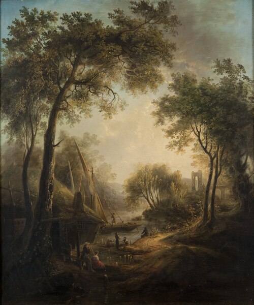 Summer Landscape with Water and Tall Trees, , Elias Martin