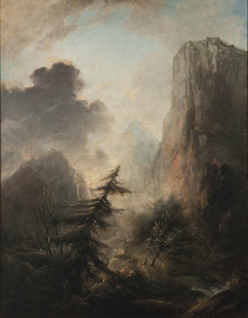 Romantic Landscape with Spruce, 1780, Elias Martin
