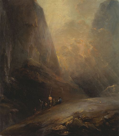 Mountain Landscape with Banditti, 1780, Elias Martin