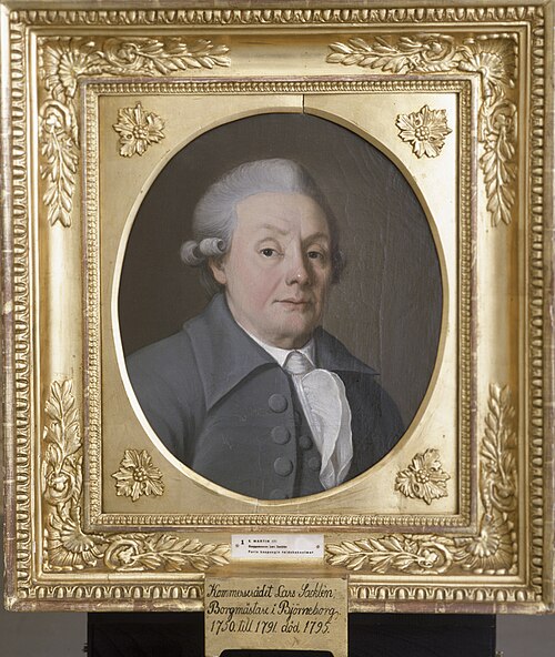 Portrait of Mayor Lars Sacklén, 1700, Elias Martin