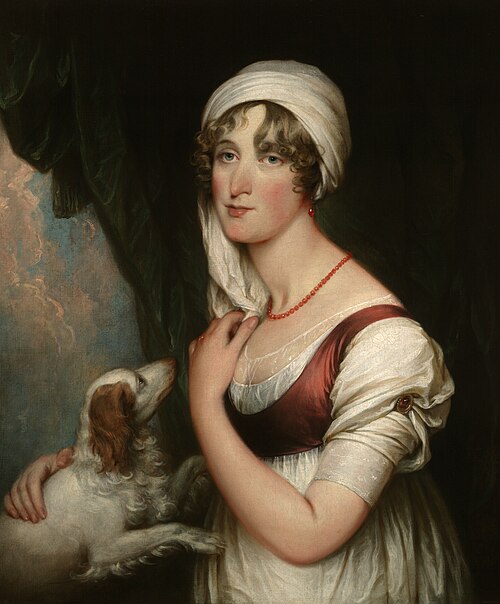 Sarah Trumbull with a Spaniel, 1802, John Trumbull