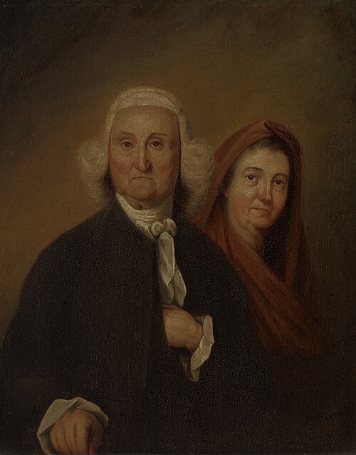 Governor Jonathan Trumbull, Sr. (1710-1785), LL.D. 1779 and Mrs. Trumbull (Faith Robinson) (1718-178, 1783, John Trumbull