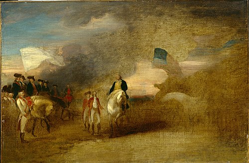 Surrender of Cornwallis at Yorktown, 1787, John Trumbull