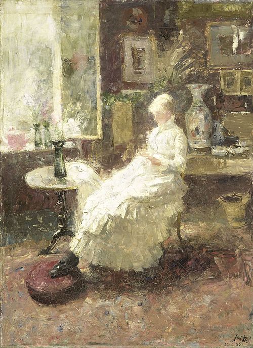 Portrait de Annie Toorop-Hall à Lissadell, dans le Surrey, 1885, Jan Toorop