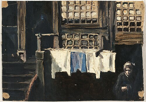 Façade ancienne à Delft (étude), , Jan Toorop