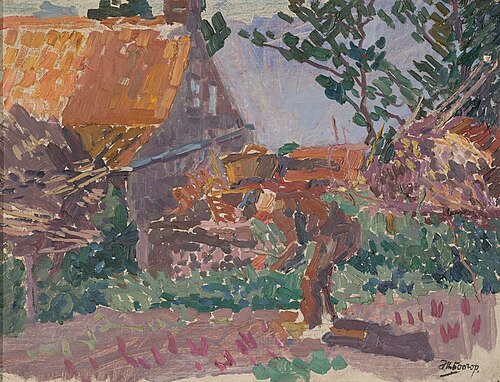 Farmer in Vegetable Garden, 1907, Jan Toorop