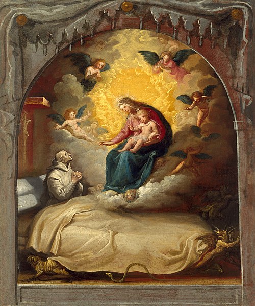 The Apparition of the Virgin to the Dying Pedro Faverio, , Vincenzo Carducci