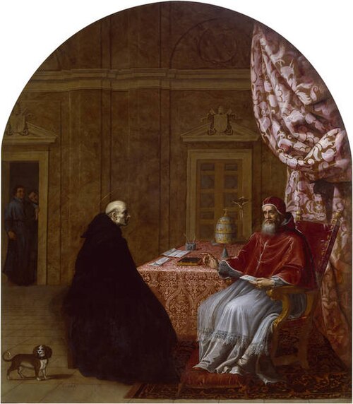 Urban II Deliberates with Saint Bruno, 1626, Vincenzo Carducci