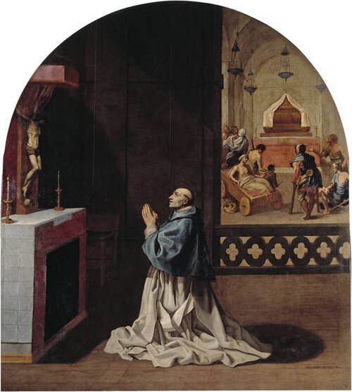 Father Bernard Praying in the Portes Charterhouse, 1632, Vincenzo Carducci