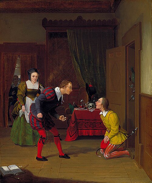 The Merry Wives of Windsor: Dr. Caius, Simple and Dame Quickly, 1830, Robert Walter Weir