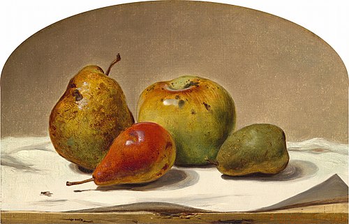 Three Pears and an Apple, 1857, David Johnson