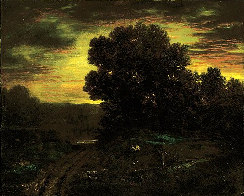 River Landscape at Sunset, 1890, David Johnson