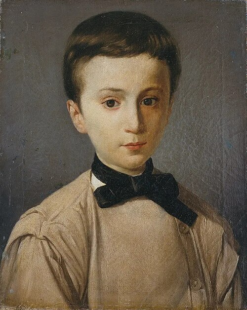 Portrait of his brother Ettore as a child, 1855, Silvestro Lega