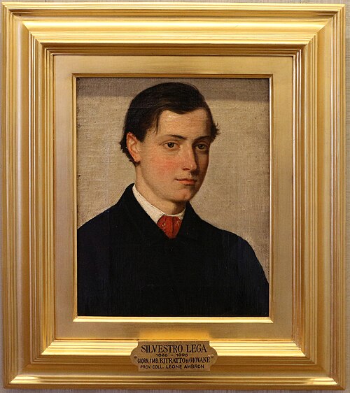 Portrait of a young man, 1857, Silvestro Lega