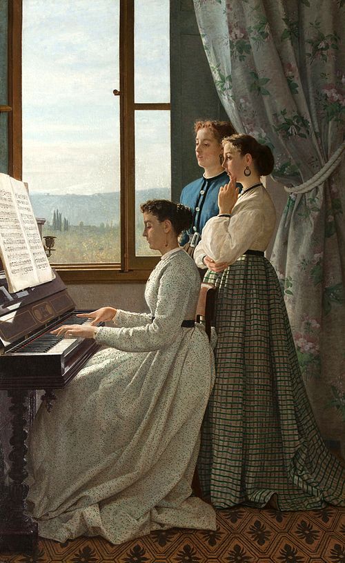 The singing of the folk song, 1867, Silvestro Lega