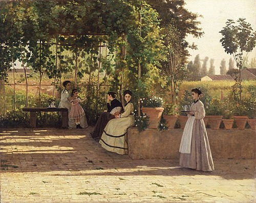 After Lunch, 1868, Silvestro Lega