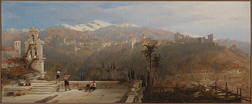 The Fortress of the Alhambra, Granada, 1836, David Roberts