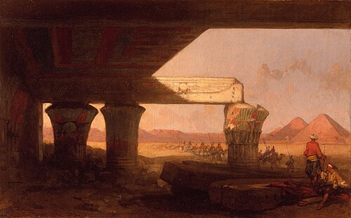 Egyptian Landscape with a Distant View of the Pyramids, 1862, David Roberts
