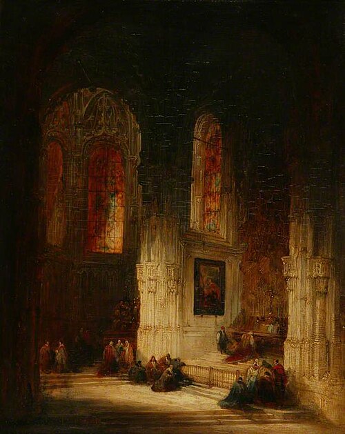 The Lady Chapel, Church of St Pierre, Caen, 1832, David Roberts