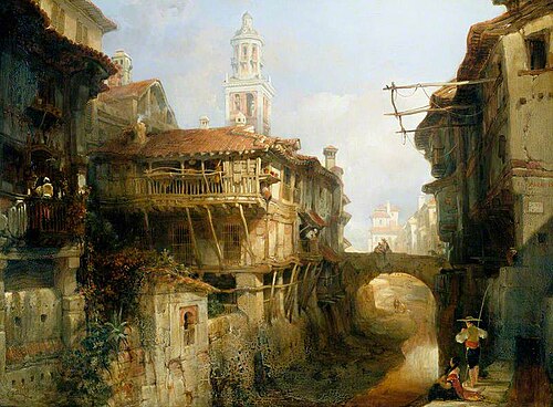 Old Buildings on the Darro, Granada, 1834, David Roberts