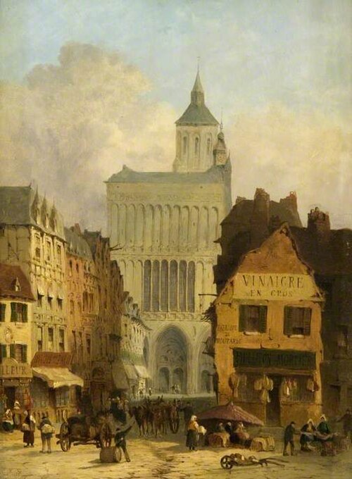 Church of Notre-Dame, Dijon, 1835, David Roberts