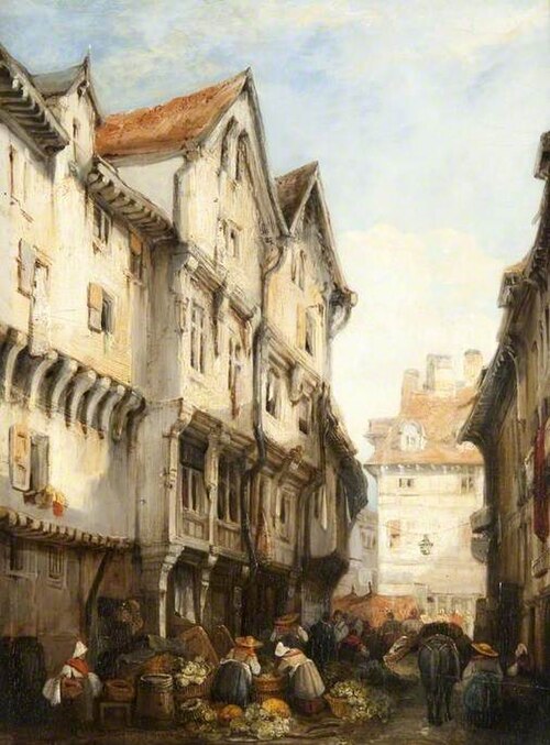 A Street in Abbeville, 1844, David Roberts