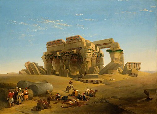 Ruins of the Temple, Kom Ombos, Upper Nile, Egypt, 1842, David Roberts