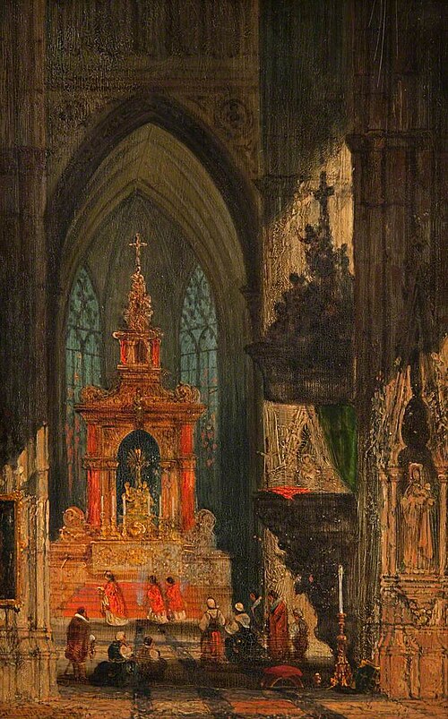 Chapel of the Virgin, Bordeaux, 1848, David Roberts