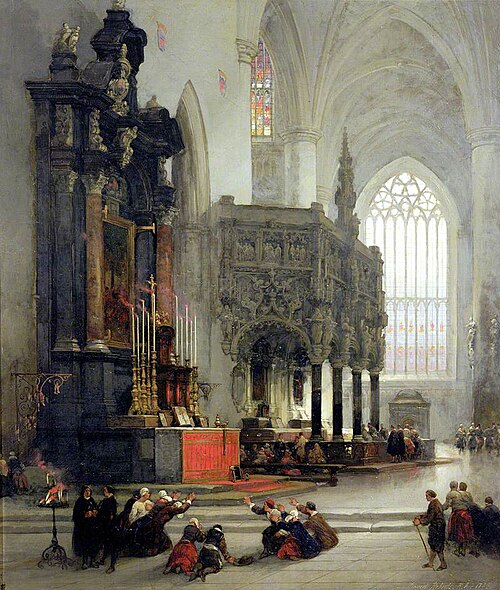 Shrine of Saint Gomar at Lierre, Belgium, 1849, David Roberts