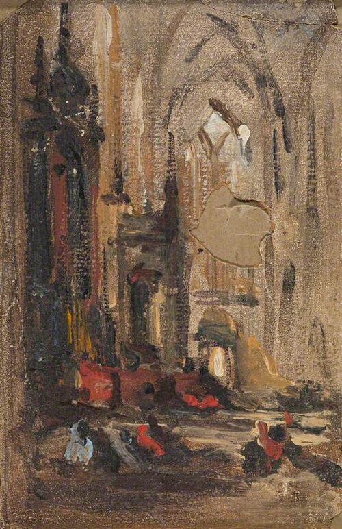 Interior of Milan Cathedral, 1851, David Roberts